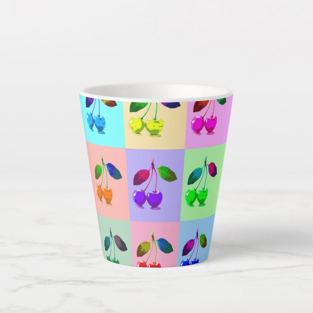 Colourful Cherries - Pop Art   Latte Mug (Front)