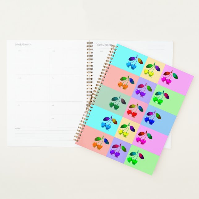 Colourful Cherries - Pop Art   Planner (Display)