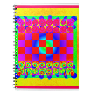 Colourful Chessboard & Pieces Notebook