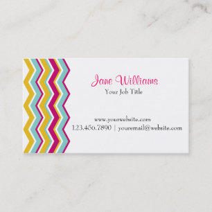 Colourful Chevron Business Card