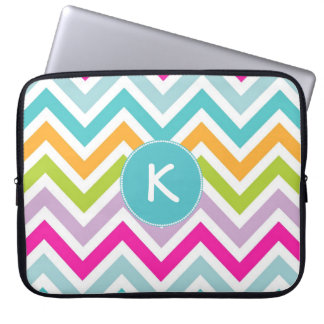 Colourful Chevron Monogram Lap Top Sleeve