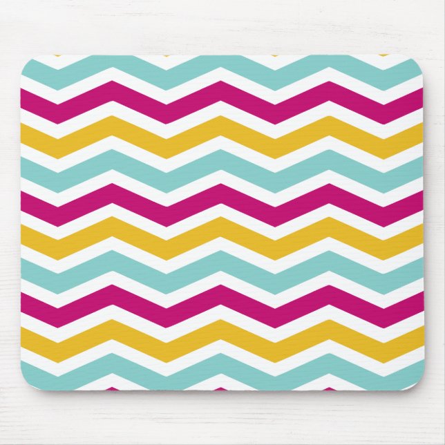 Colourful Chevron Mouse Mat (Front)