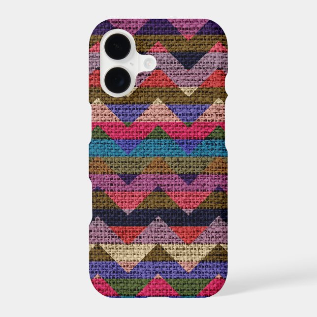 Colourful Chevron Pattern Burlap Jute #2 (Back)