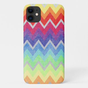 Colourful Chevron pattern Cute Rainbow colours iPhone 11 Case
