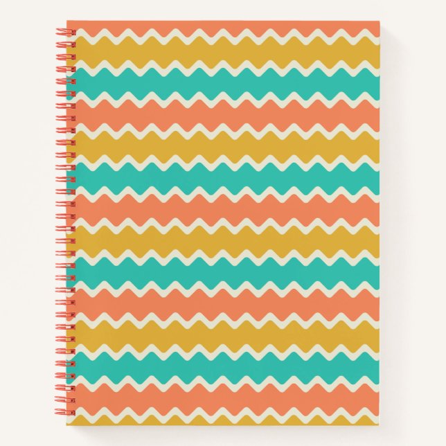 Colourful Chevron Pattern Notebook Design (Front)