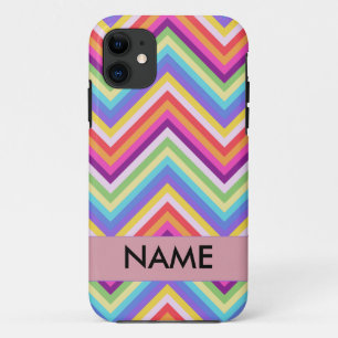 Colourful Chevron Pattern Personalised Case