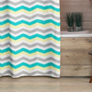 Colourful Chevron Pattern Shower Curtain