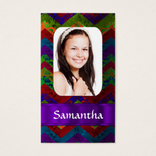 Colourful chevron photo template