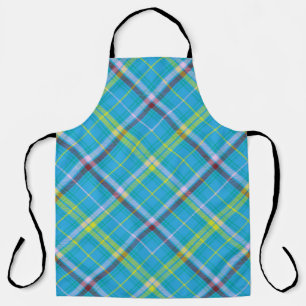 Colourful Chevron Plaid Tartan textured Seamless p Apron