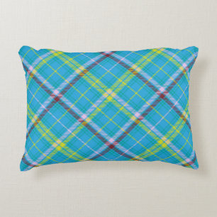 Colourful Chevron Plaid Tartan textured Seamless p Decorative Cushion
