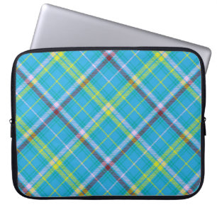 Colourful Chevron Plaid Tartan textured Seamless p Laptop Sleeve