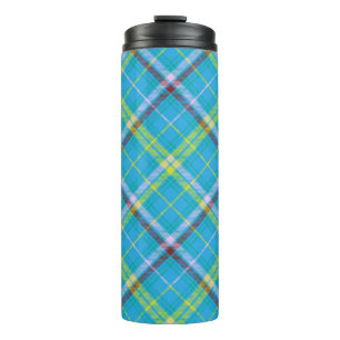 Colourful Chevron Plaid Tartan textured Seamless p Thermal Tumbler