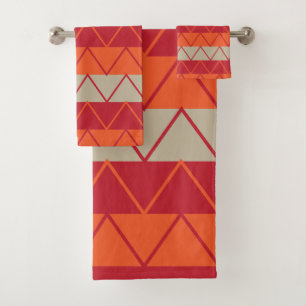 Colourful Chevron Stripe Pattern Bath Towel Set