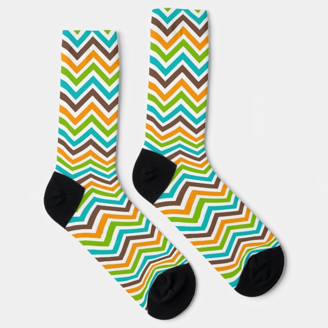 Colourful Chevron Stripe Socks (Right)