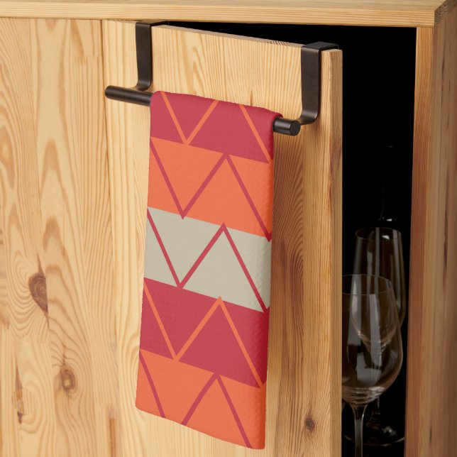 Colourful Chevron Stripe  Tea Towel (Thirds Fold)