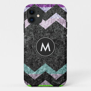 Colourful Chevron Stripes Vintage #4 iPhone 11 Case