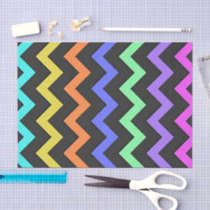 Colourful Chevron Vibrant Cool Summer Fun Pattern Tissue Paper