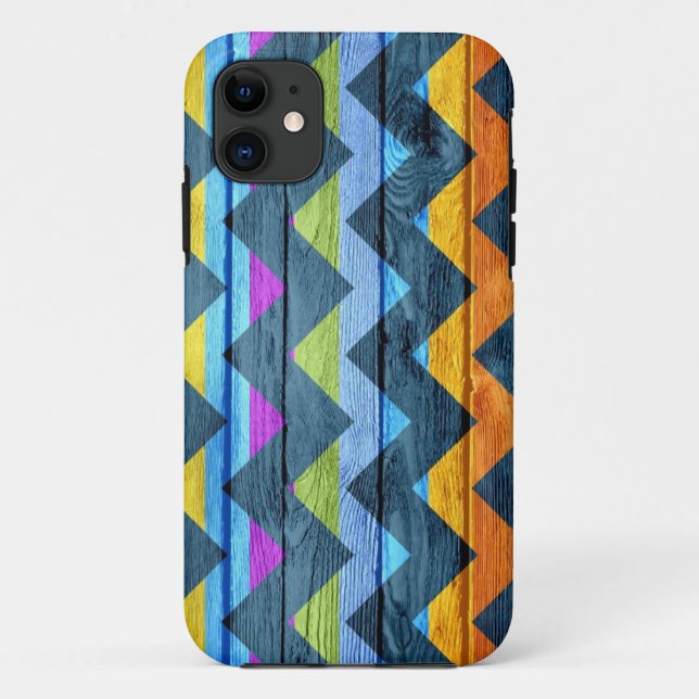 Colourful Chevron Wood Abstract #2 Case-Mate iPhone Case (Back)