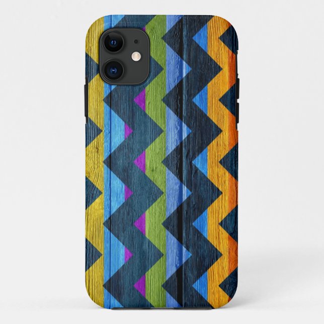 Colourful Chevron Wood Abstract #4 Case-Mate iPhone Case (Back)