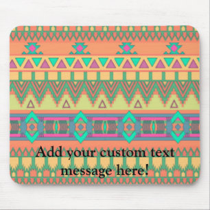 Colourful Chevron Zig Zag Tribal Aztec Ikat Mouse Mat