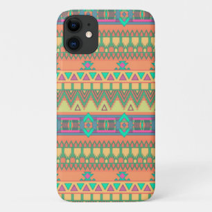 Colourful Chevron Zig Zag Tribal Aztec Ikat Patter iPhone 11 Case