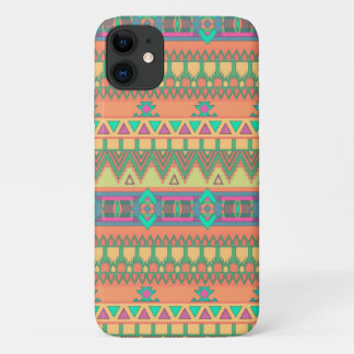 Colourful Chevron Zig Zag Tribal Aztec Ikat Patter iPhone 11 Case