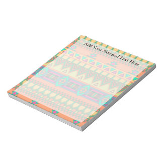 Colourful Chevron Zig Zag Tribal Aztec Ikat Patter Notepad