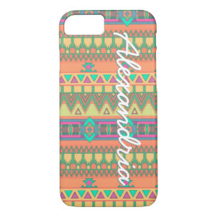 Colourful Chevron Zig Zag Tribal Aztec Pattern Gir iPhone 8/7 Case
