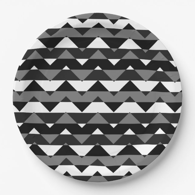 Colourful Chevron Zigzag Pattern #11 Paper Plate (Front)