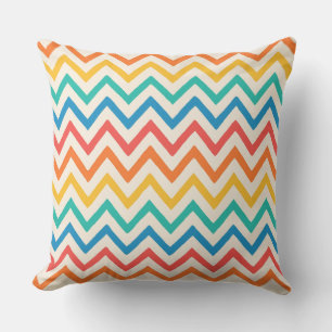 Colourful Chevron Zigzag Pattern Cushion