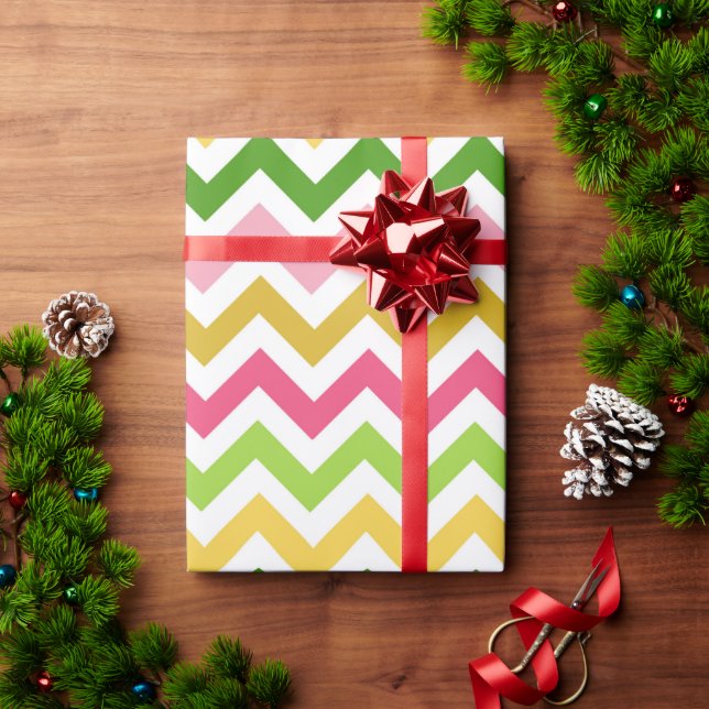 Colourful Chevron Zigzag Pattern Wrapping Paper (Holiday Gift)