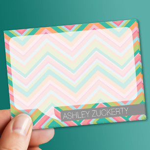 Colourful Chevrons Talk Bubble Personalised Name Post-it Notes
