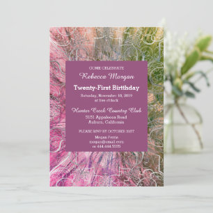 Colourful Chic Glitzy Birthday Invitation