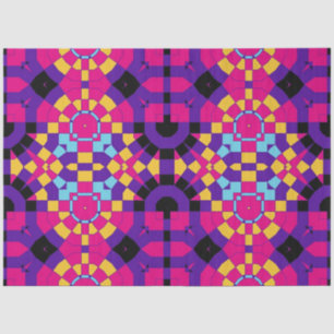 Colourful Chic Op Art Mosaic Geometric Pattern Tissue Paper