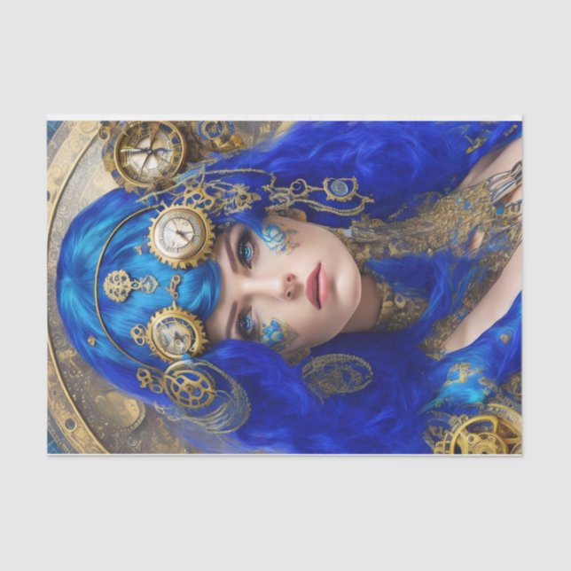 Colourful Chic Steampunk Tissue Paper (Front)