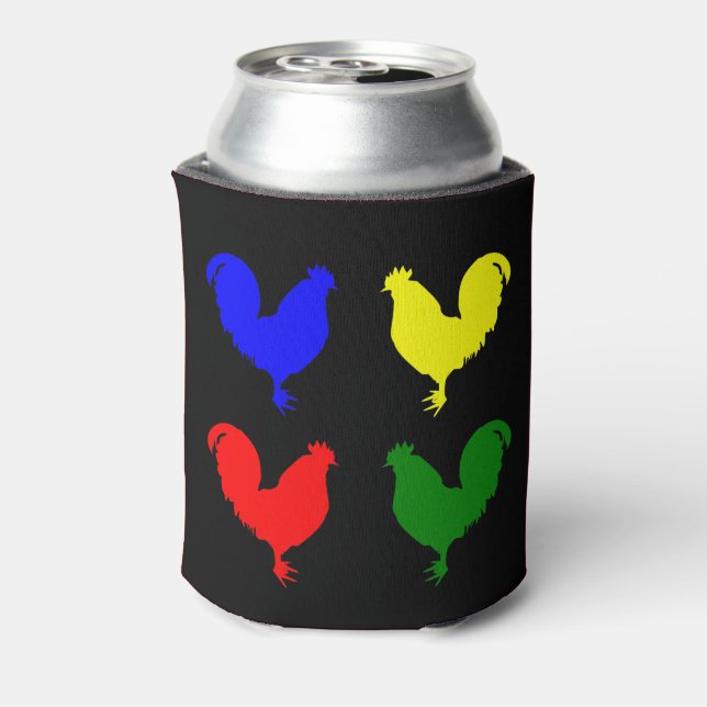 Colourful Chicken Can Cooler (Can Back)