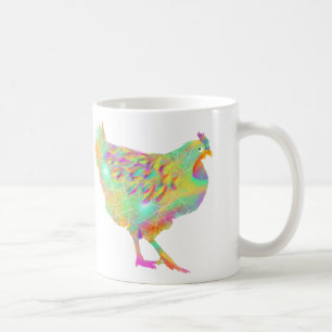 Colourful chicken cute illustration coffee mug
