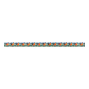 Colourful Chicken Rooster Art Satin Ribbon
