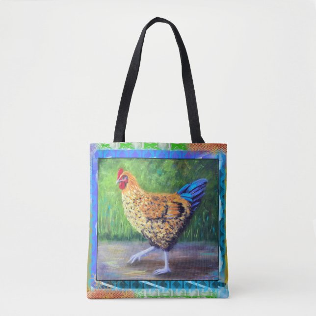 Colourful Chicken Tote Bag (Front)