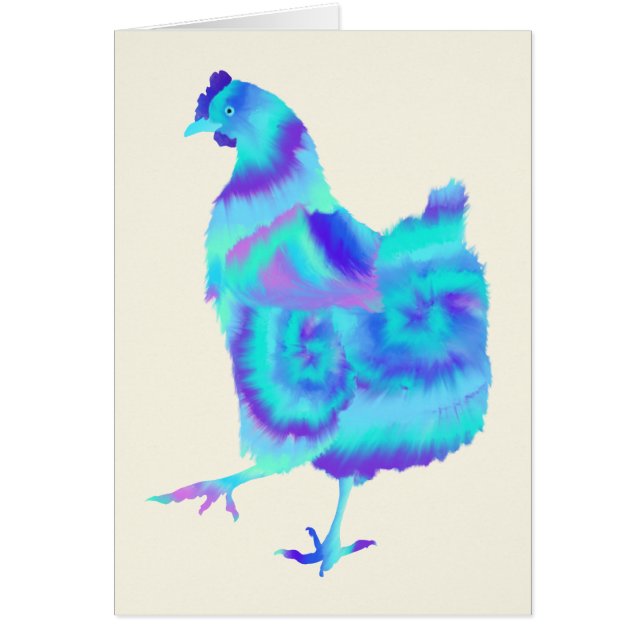 Colourful Chickens Cute Farm Animal Art Painting (Front)