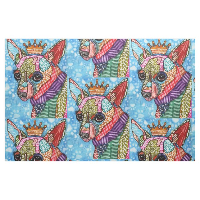 Colourful Chihuahua Pop Art Fabric (Fat Quarter)