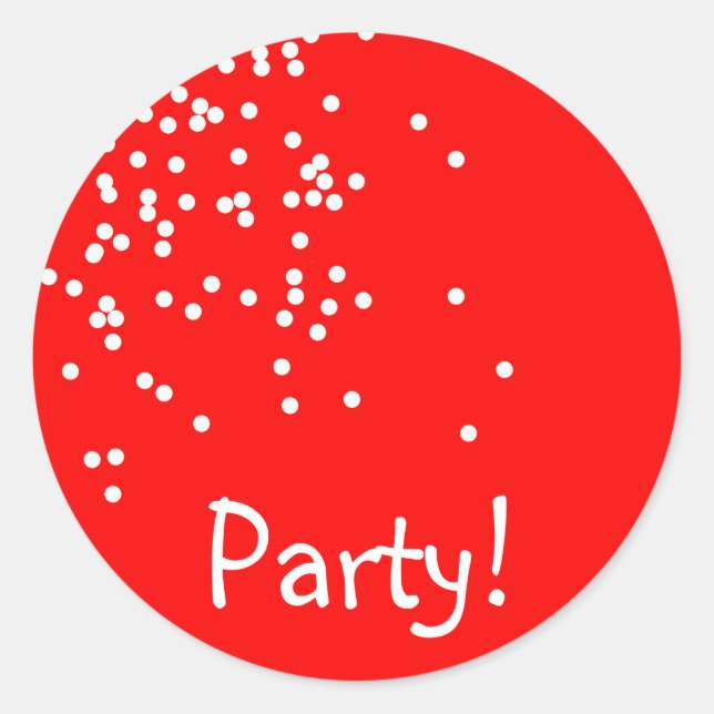 Colourful Children’s Birthday Party Classic Round Sticker (Front)