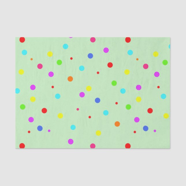 Colourful Children’s Birthday Party Tissue Paper (Front)