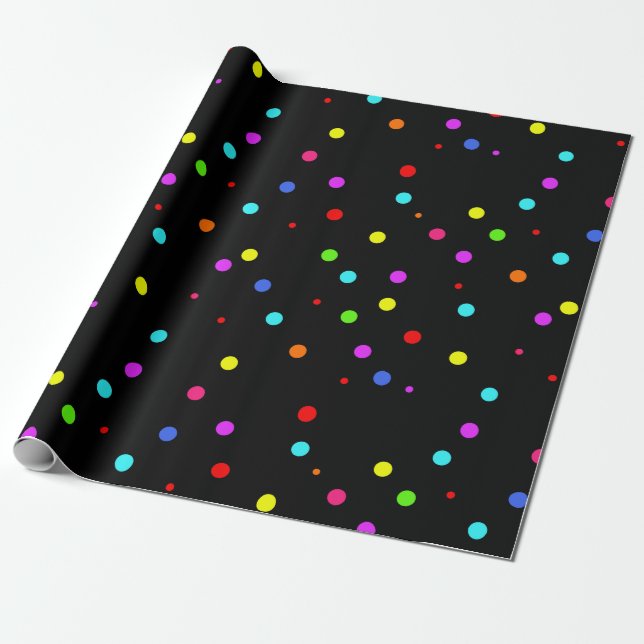 Colourful Children’s Birthday Party Wrapping Paper (Unrolled)