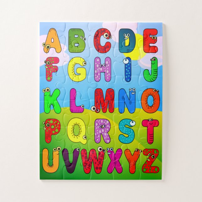 Colourful Children's Alphabet Jigsaw Puzzle (Vertical)
