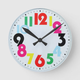 colourful child's wall clock