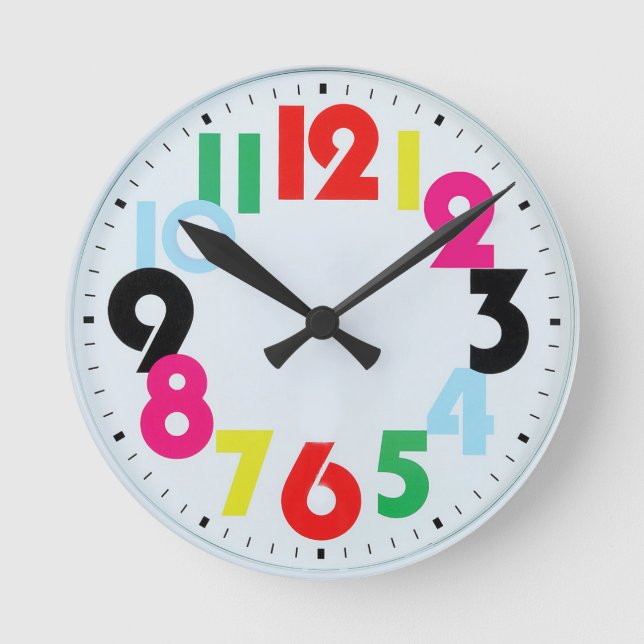 colourful child's wall clock (Front)