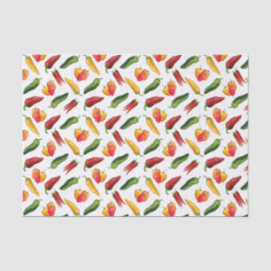 Colourful Chilli peppers Tissue Paper
