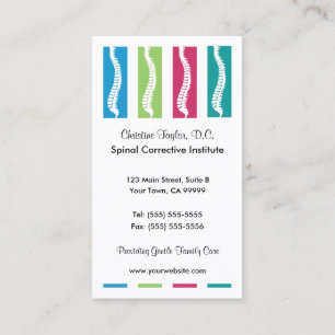 Colourful Chiropractic Business Cards