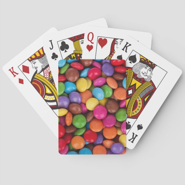 Colourful Chocolate Candies Playing Cards (Back)